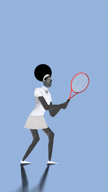 tennis player animation